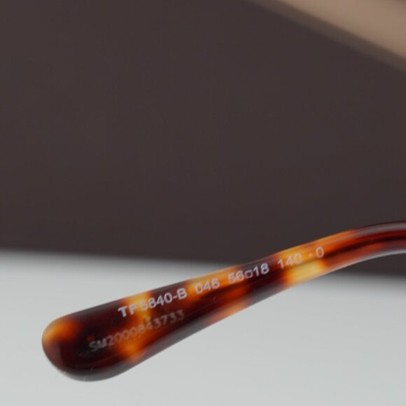 Tom Ford FT5840-B 046 Cat Eye Eyeglasses 56mm - Brown/Gold/Blue Light Block - Picture 5 of 9